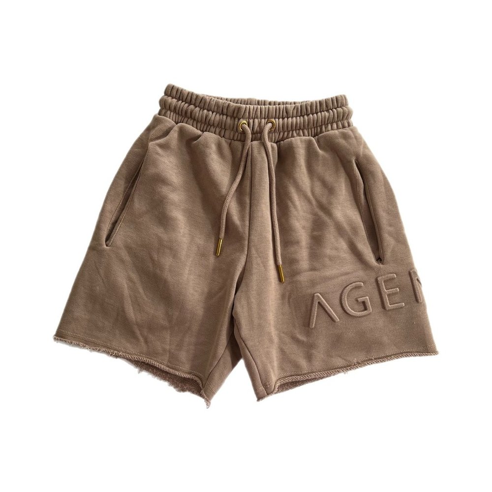 Agent 84 Terry Fleece Newport Boyfriend Sweat Short in Caramel Sz XS